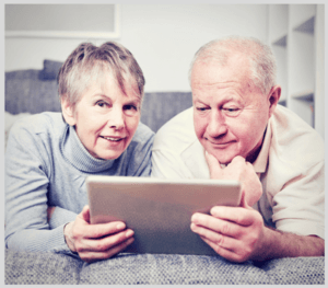 Couple checking their internet consumption.